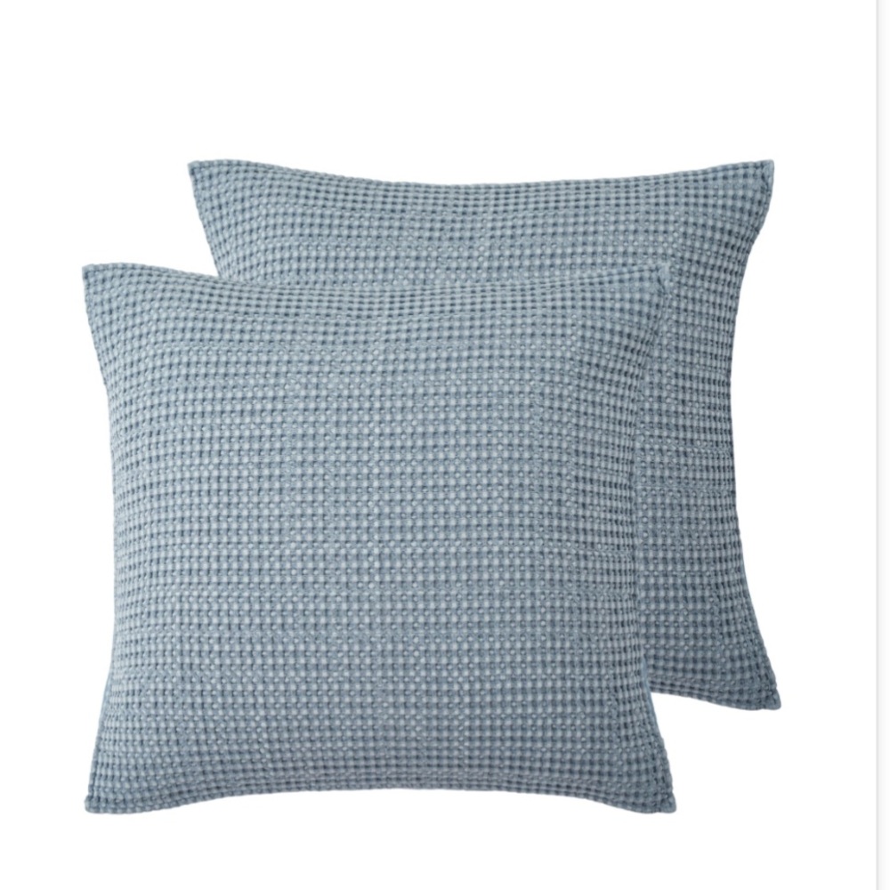 Levtex ‘Mills Waffle Collection’ Chambray Euro Shams Blue Pack of 2